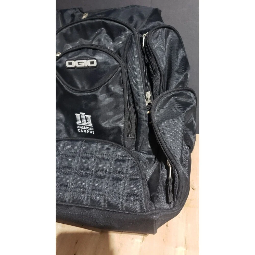 OGIO Metro Computer Laptop Backpack, Black American Campus Embroidery